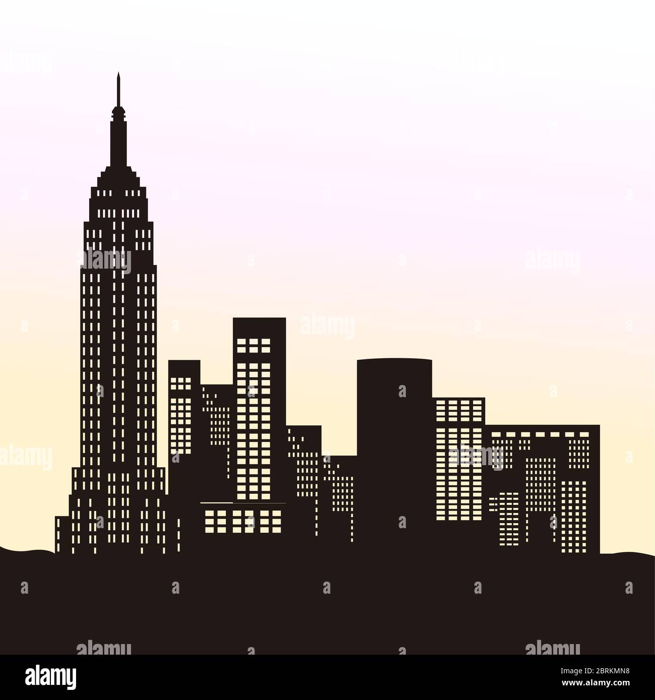 Horizon de la ville de New York Illustration de Vecteur