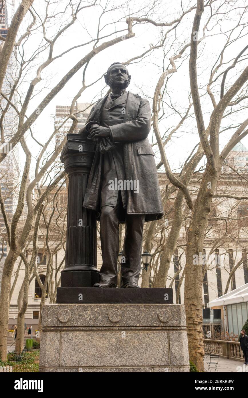 William Earl Dodge statue Bryant Park Manhattan NYC Banque D'Images