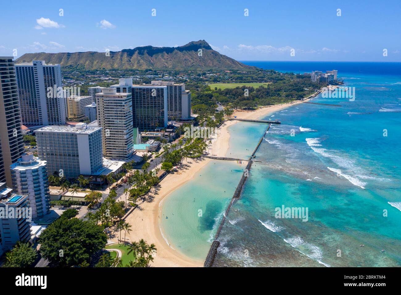 Waikiki, Honolulu, Oahu, Hawaii Banque D'Images