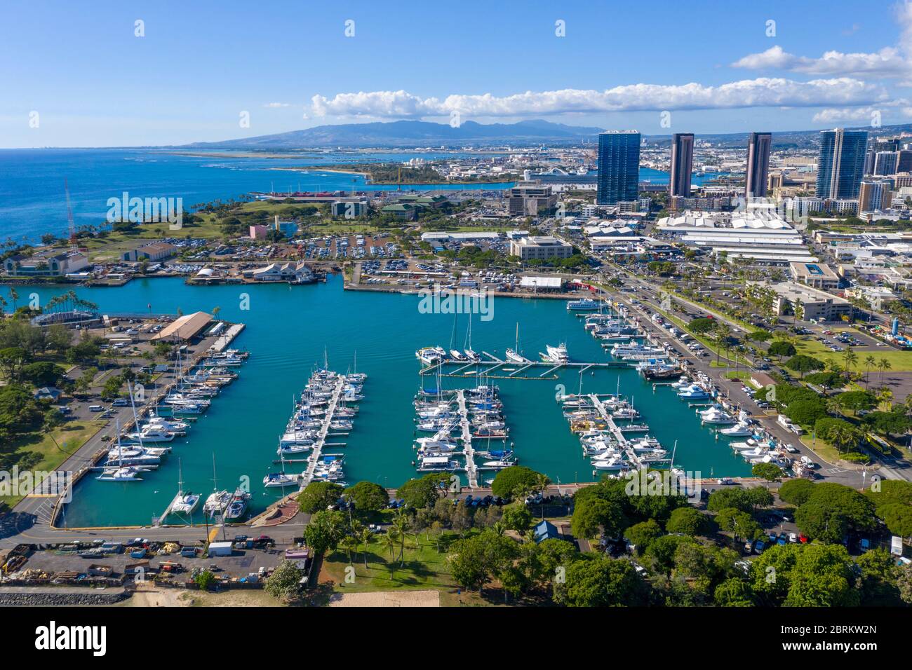 Kewalo Basin, Ala Moana, Waikiki, Honolulu, Oahu, Hawaii Banque D'Images