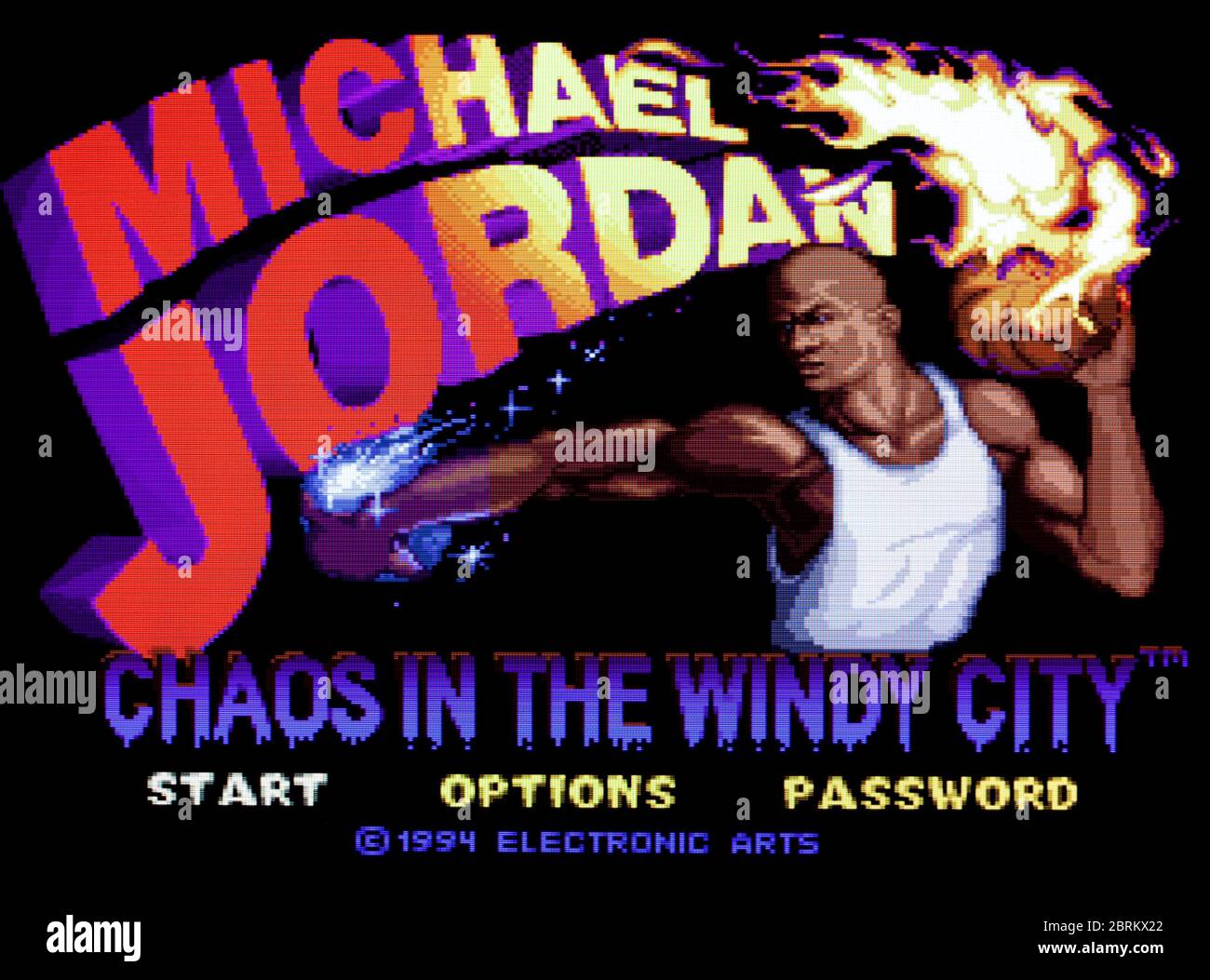 Michael Jordan chaos in the Windy City - SNES Super Nintendo - usage éditorial seulement Banque D'Images