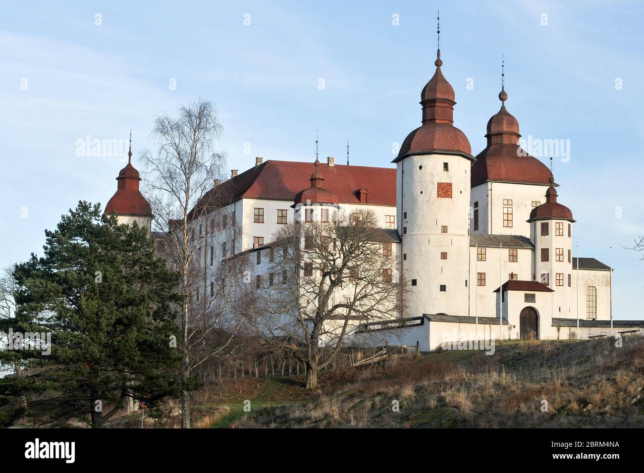 Baroque Lacko Slott (château de Lacko) construit sur l'île de Kållandsö sur le lac Vänern, comté de Västra Götaland, Suède. 13 décembre 2013, l'un des plus beau Banque D'Images