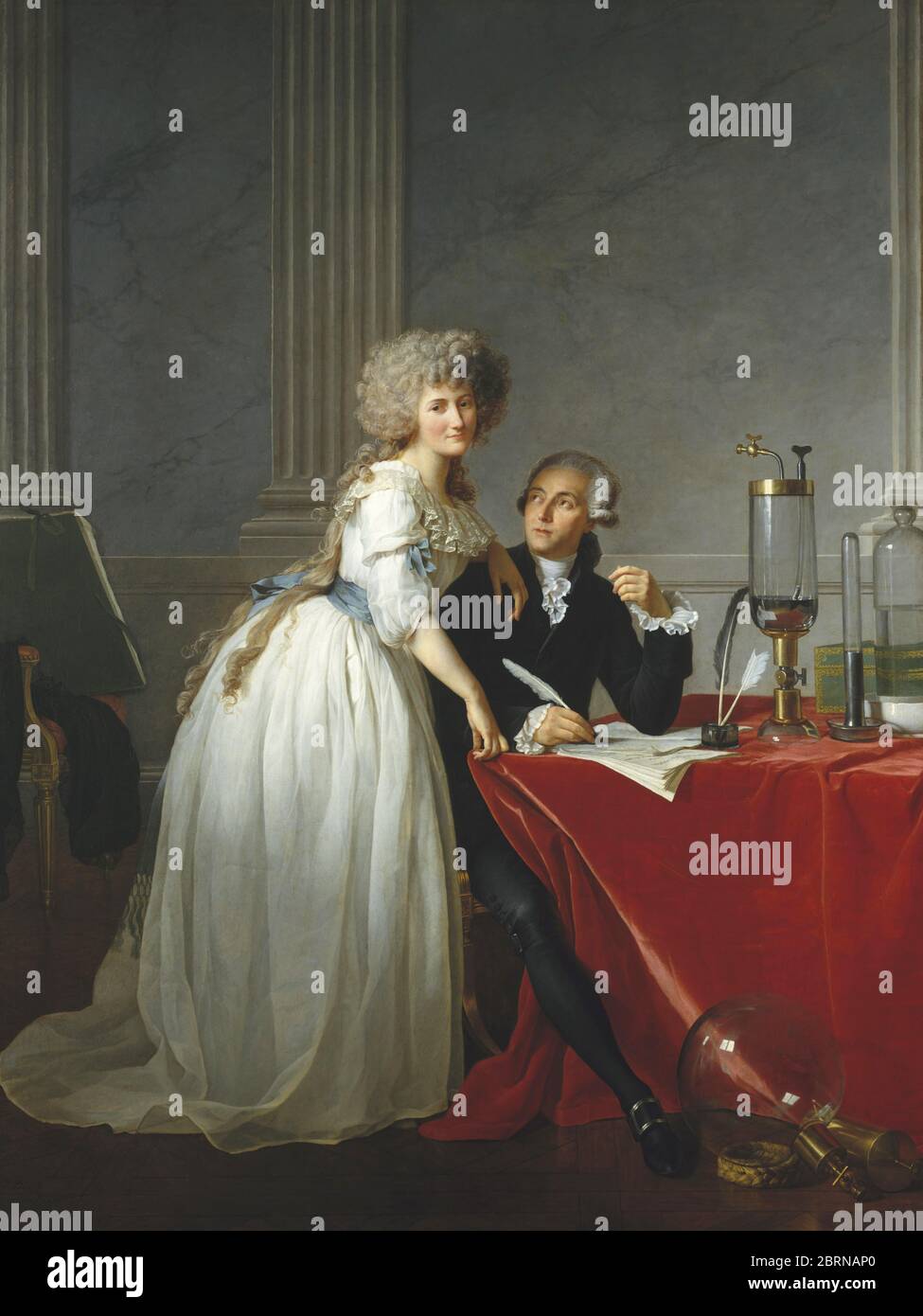 Antoine Laurent Lavoie (1743–1794) et son épouse Marie Anne Pierrette Paulze, (1758–1836), artiste Jacques Louis David (1748–1825), année 1788, lieu le Metropolitan Museum of Art Banque D'Images