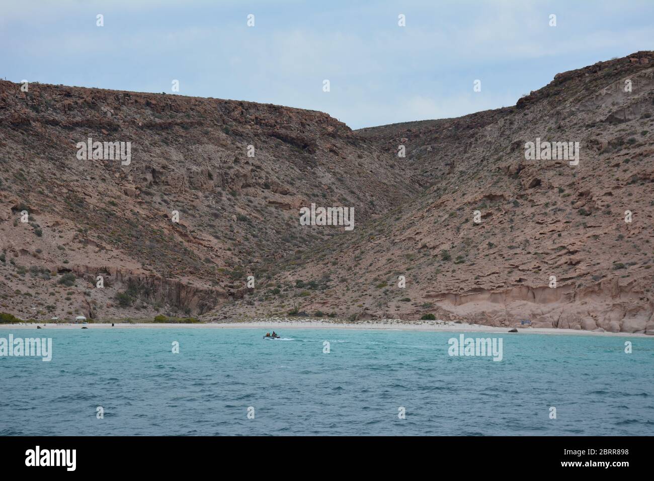 Une journée chargée à Playa Ensenada Grande sur Isla Espirituu Santo, Mer de Cortez, Baja California sur, Mexique. Banque D'Images