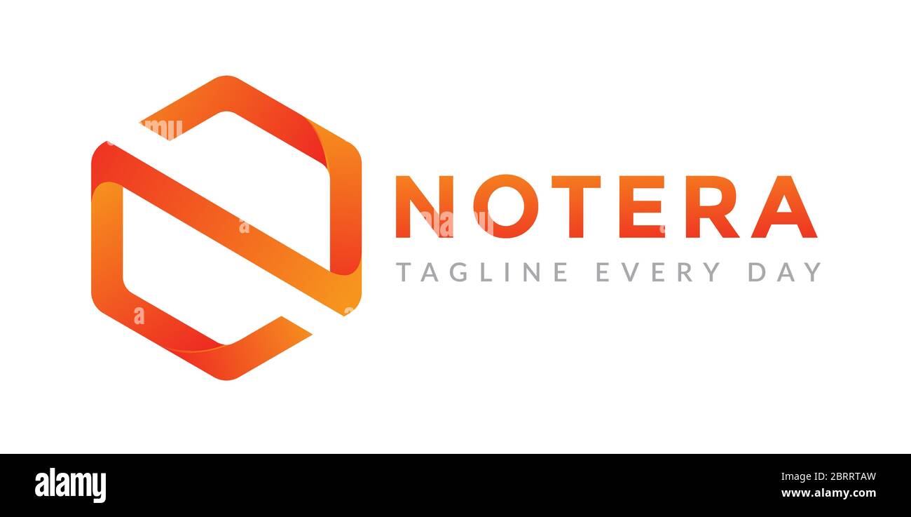 Initial ou lettre N pour logo hexagonal Illustration de Vecteur