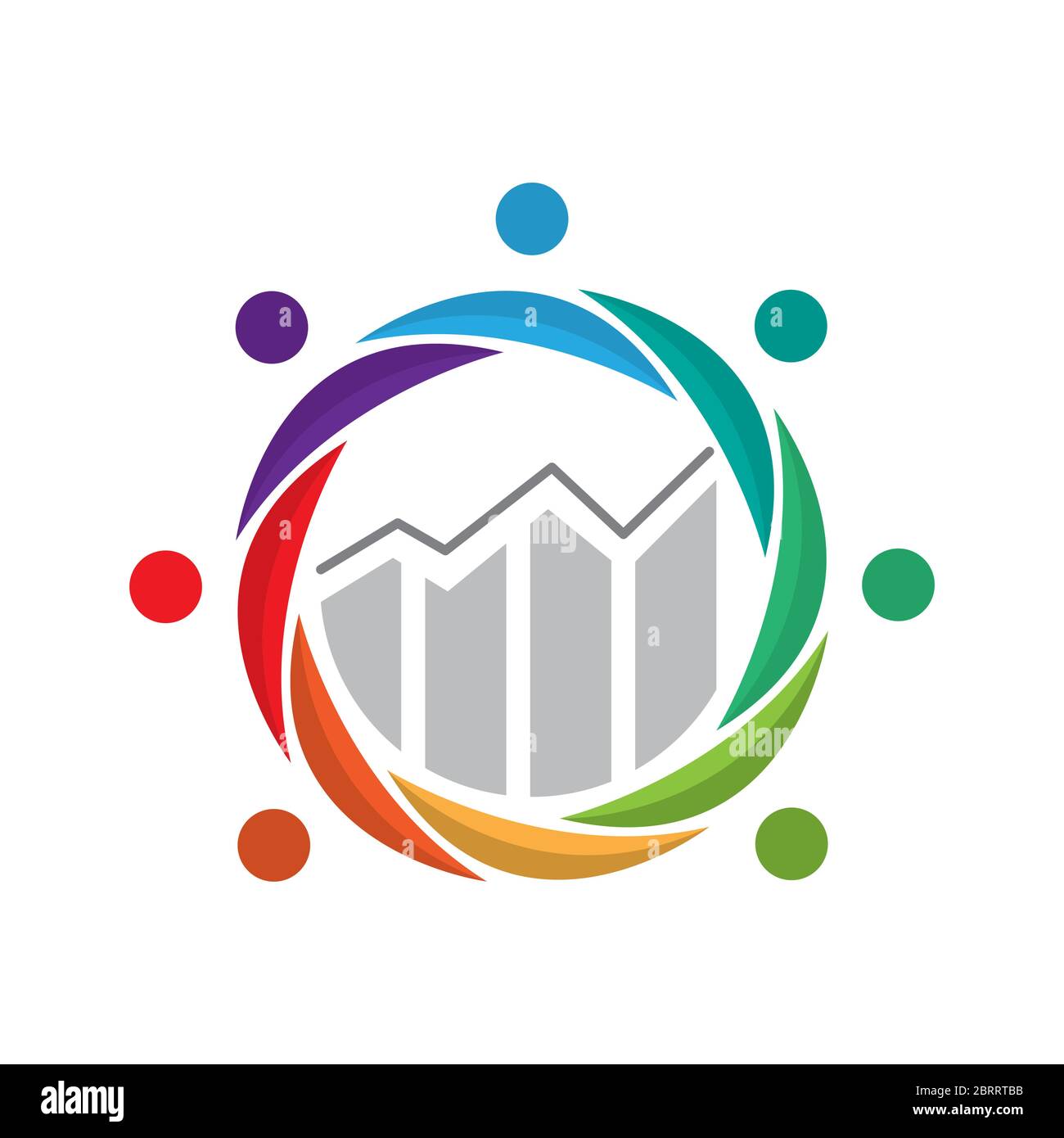 Modèle de conception du logo du groupe d'investissement Illustration de Vecteur