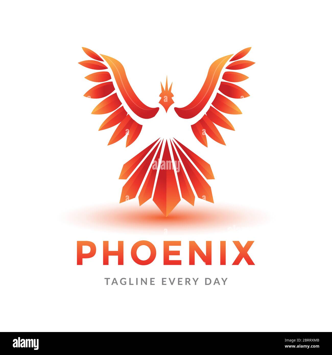 Logo phoenix abstrait Illustration de Vecteur