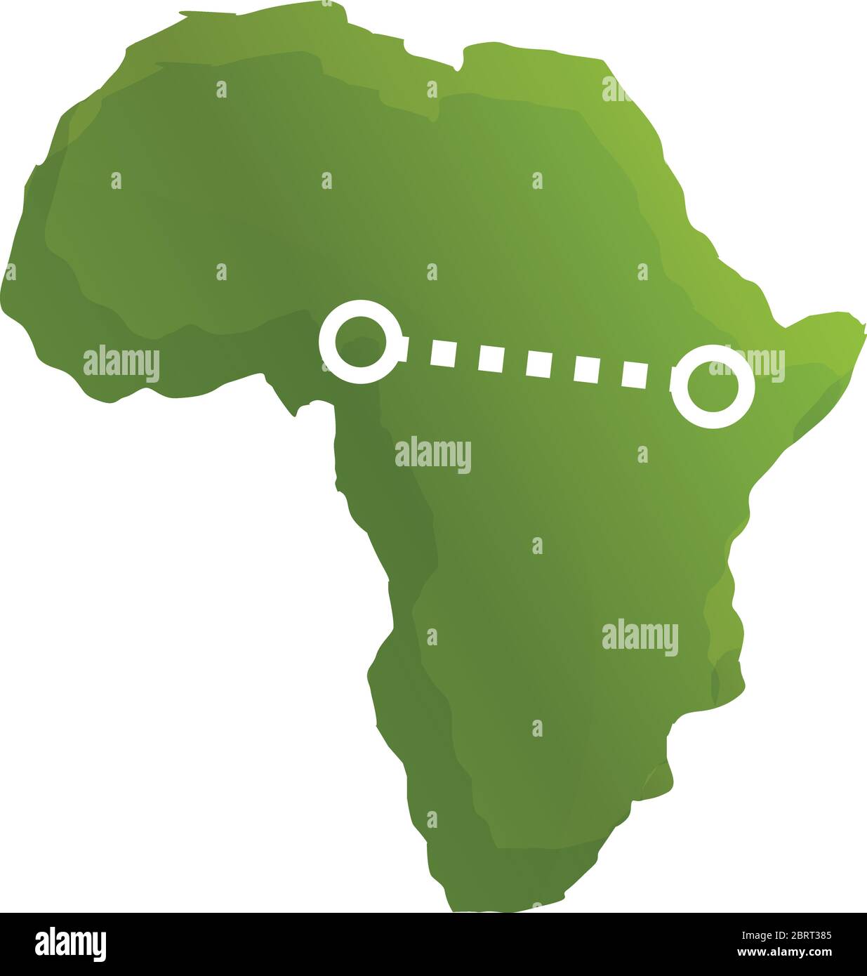 Icône de l'itinéraire du safari en Afrique. Dessin animé de l'afrique safari route icône de vecteur pour la conception de Web isolé sur fond blanc Illustration de Vecteur