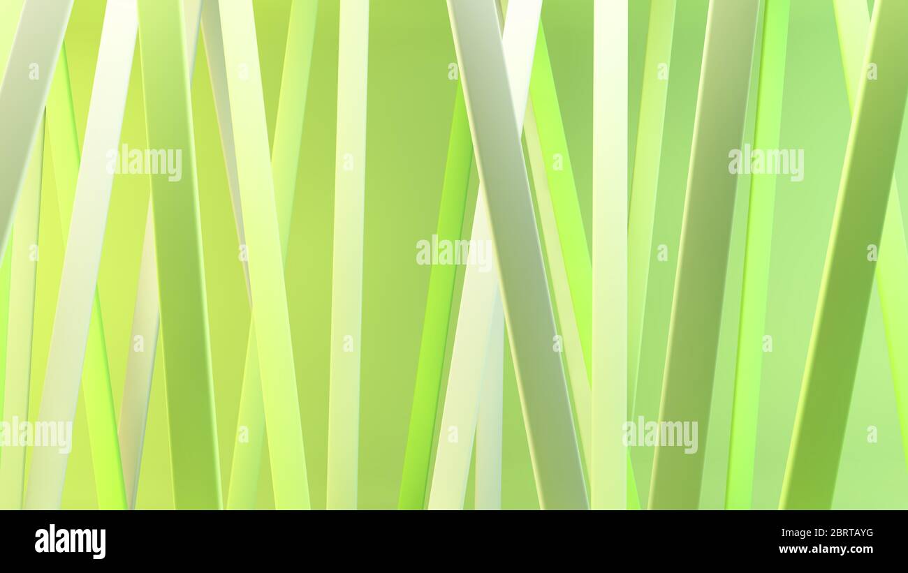 les lignes vertes abstraites le rendu 3d d'arrière-plan Banque D'Images