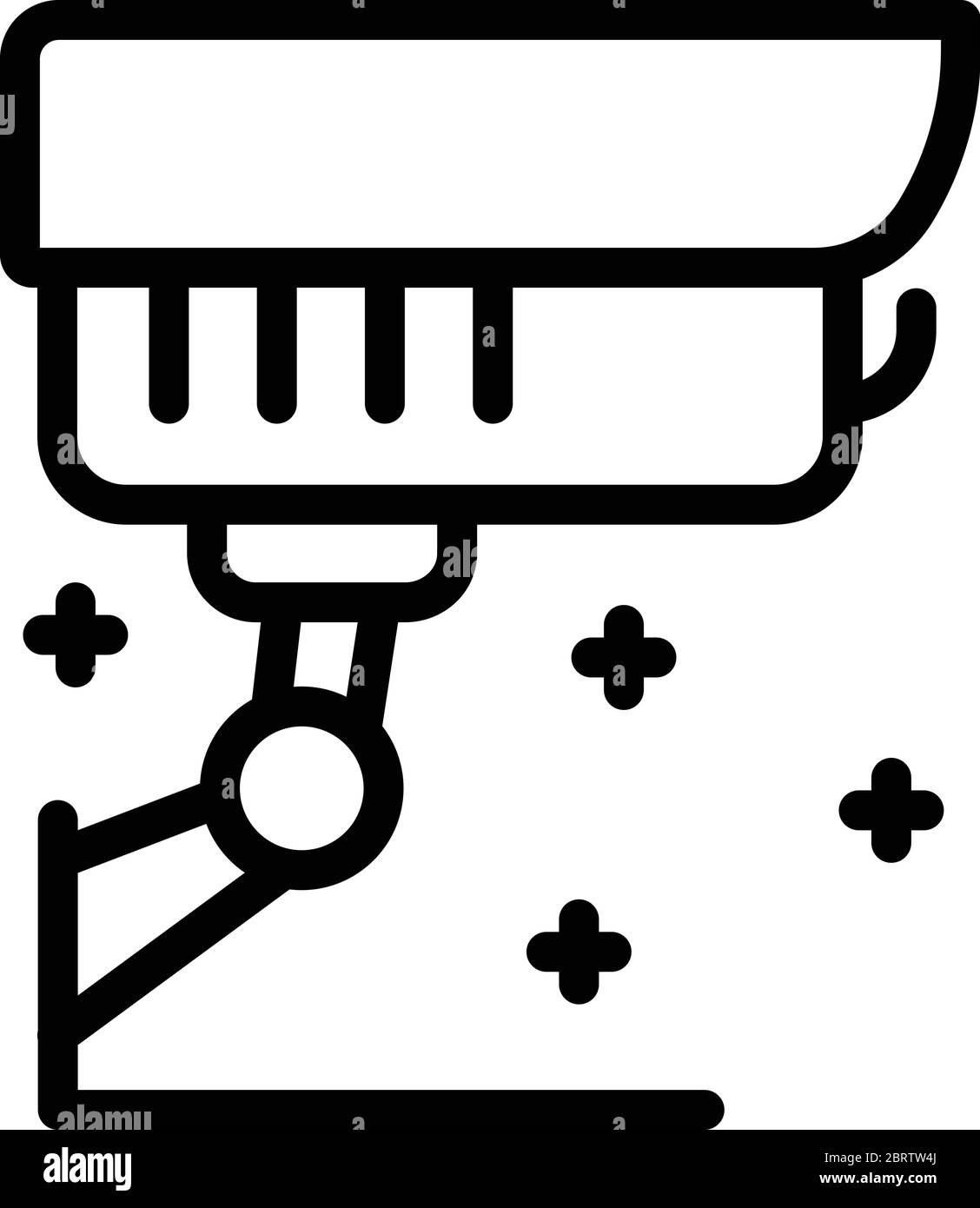 L'icône de caméra de sécurité, style contour Illustration de Vecteur