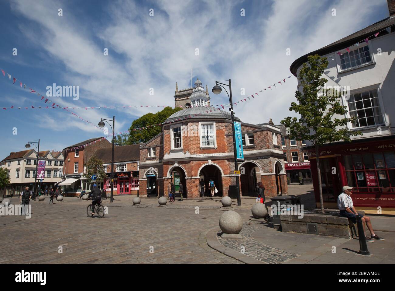 Le centre-ville de High Wycombe à Buckinghamshire, Royaume-Uni Banque D'Images
