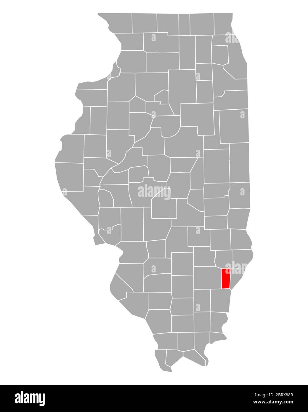 Carte d'Edwards dans l'Illinois Banque D'Images