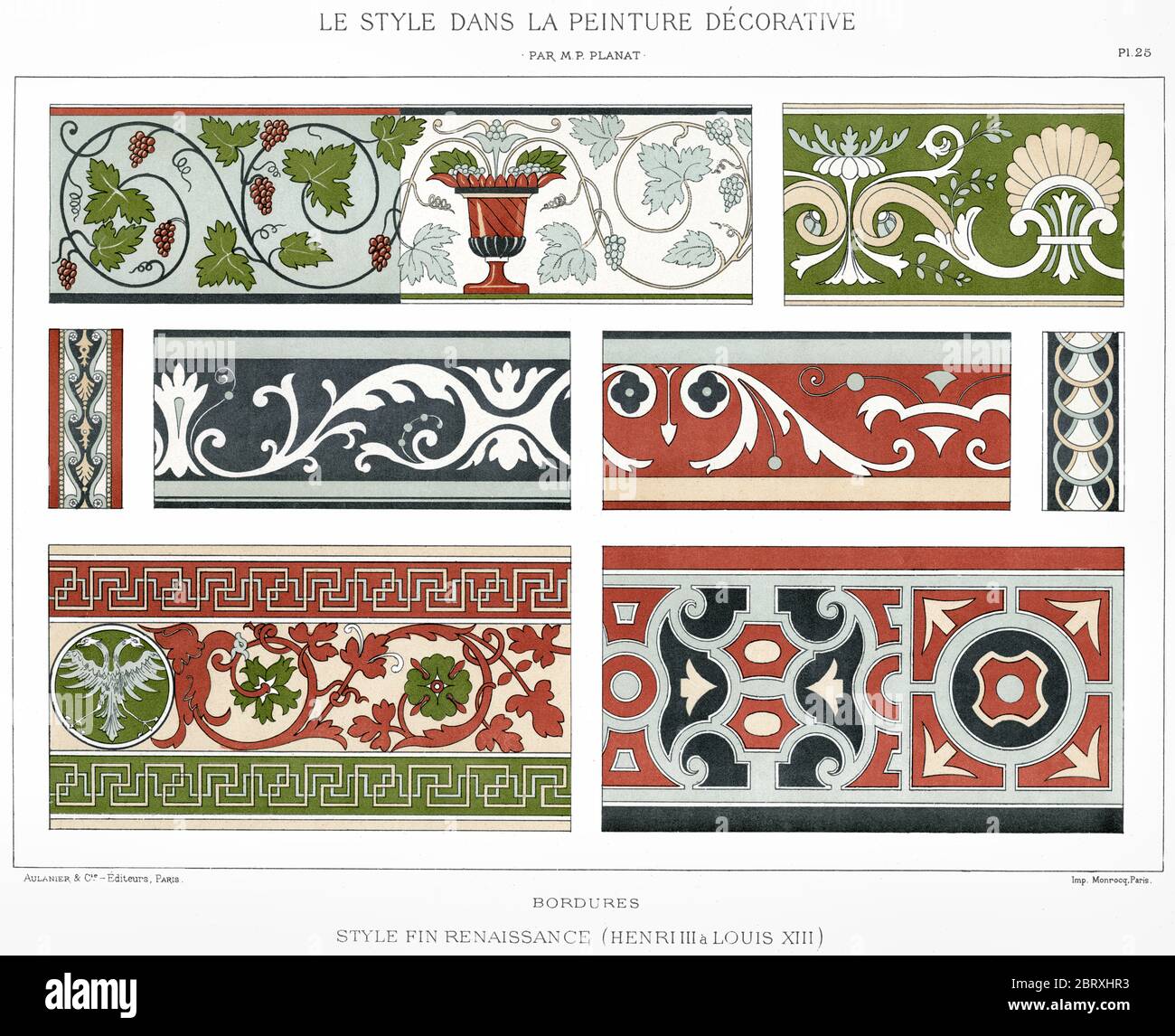 Style de la fin de la Renaissance : bordures, du style en peinture décorative 1892. Banque D'Images
