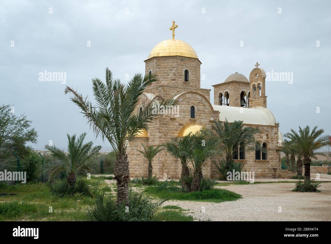 L'église orthodoxe grecque nouvellement construite de Jean-Baptiste dans le site du Baptême 'Béthanie au-delà du Jourdain' (Al-Maghtas), Jordanie Banque D'Images