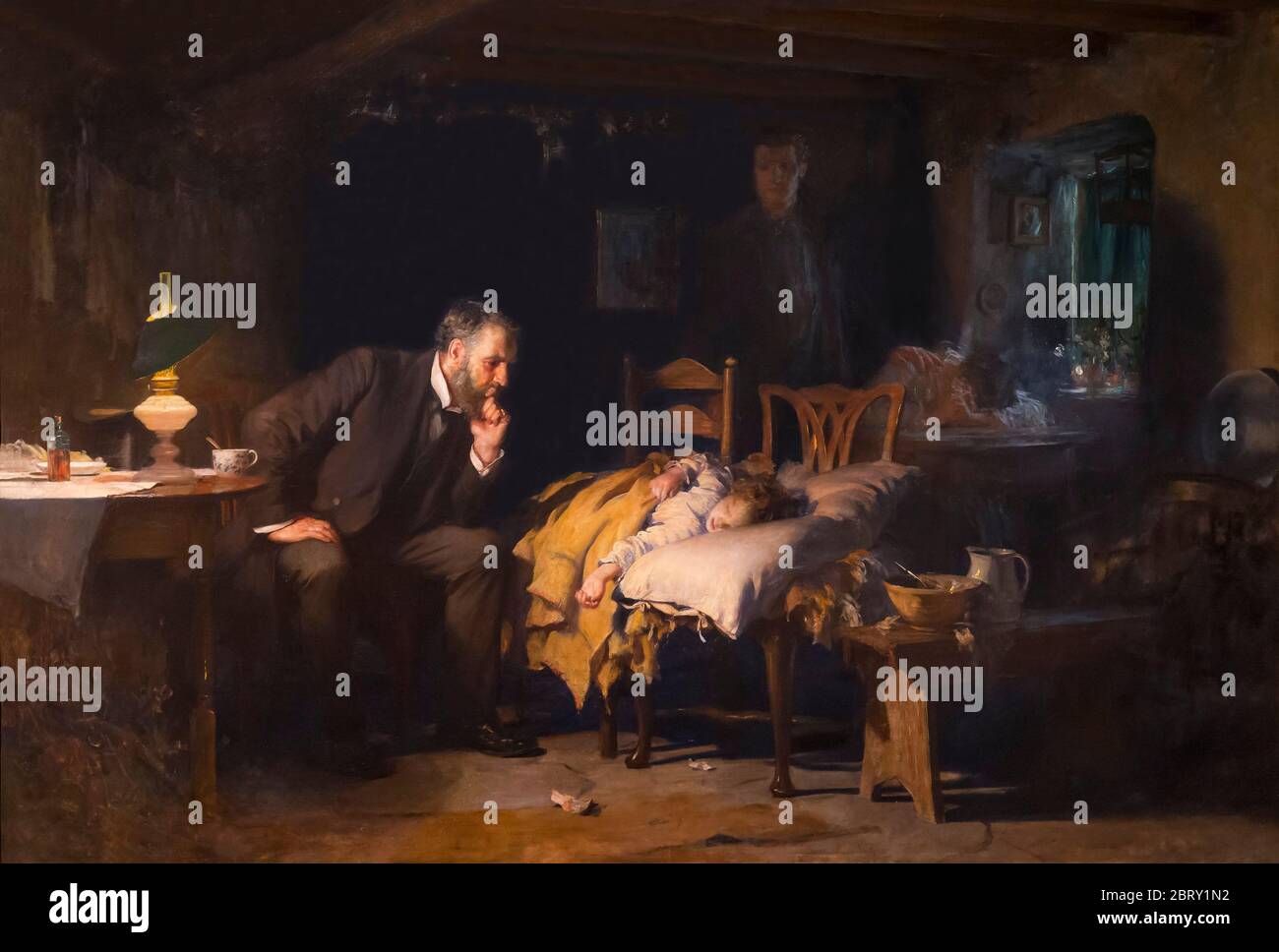 Le Docteur, Luke Fildes, 1891, Banque D'Images