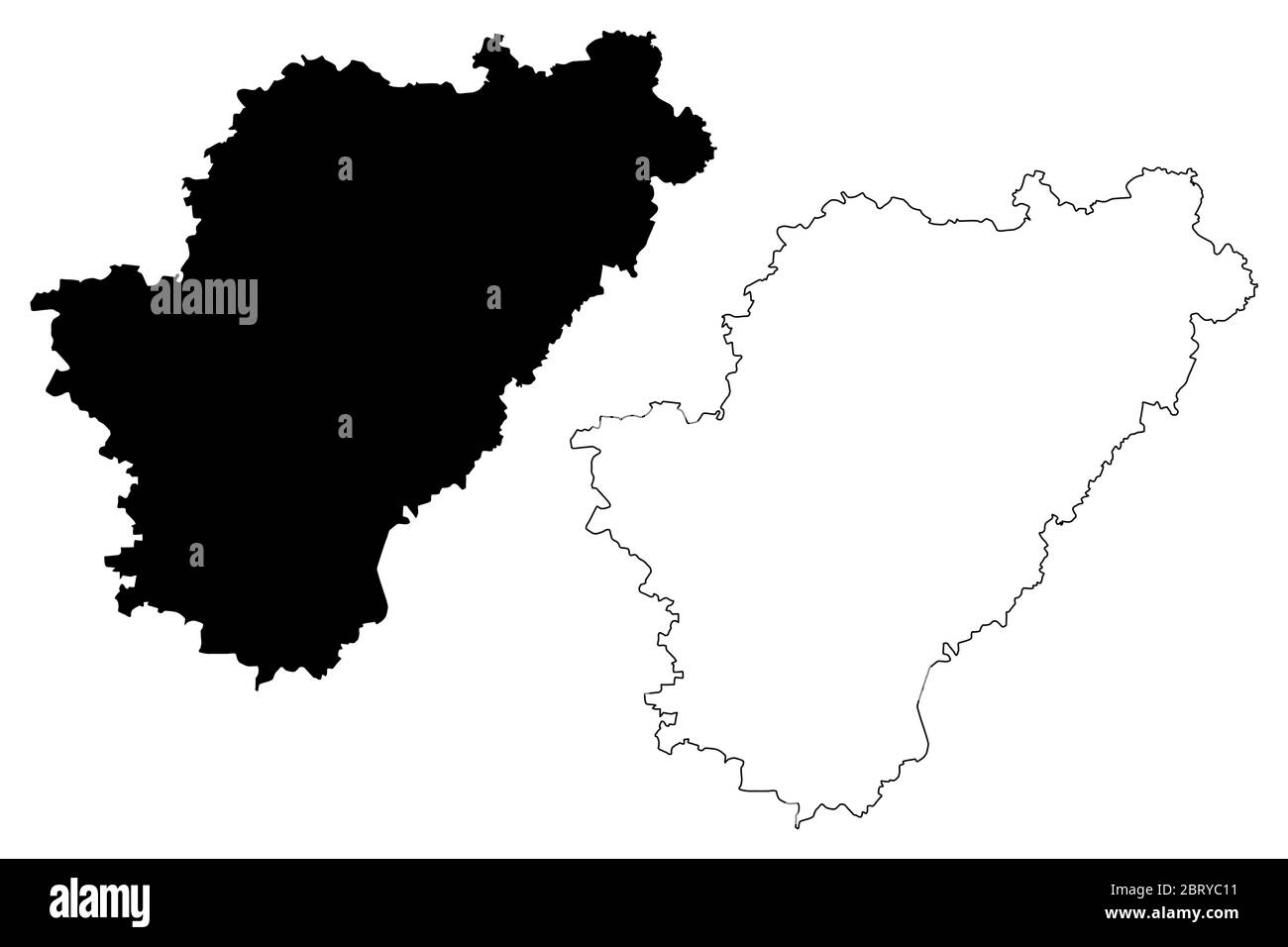 Département de la Charente (France, République française, région Nouvelle-Aquitaine) carte illustration vectorielle, scribble sketch carte Charanta Illustration de Vecteur