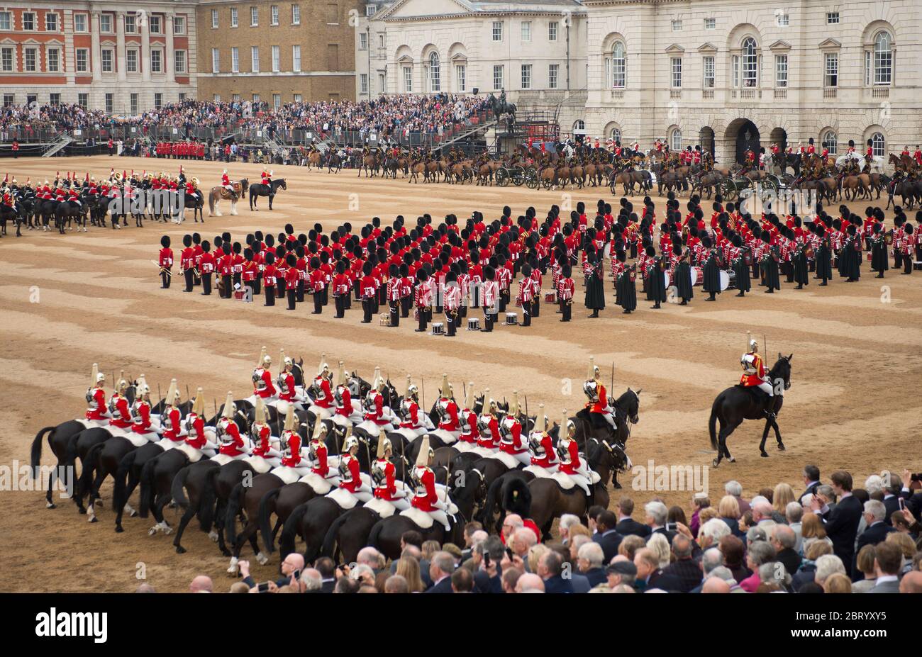 4 juin 2016. The Colonels Review 2016 dans Horse Guards Parade, la répétition finale avant Trooping the Color, Londres, Royaume-Uni Banque D'Images