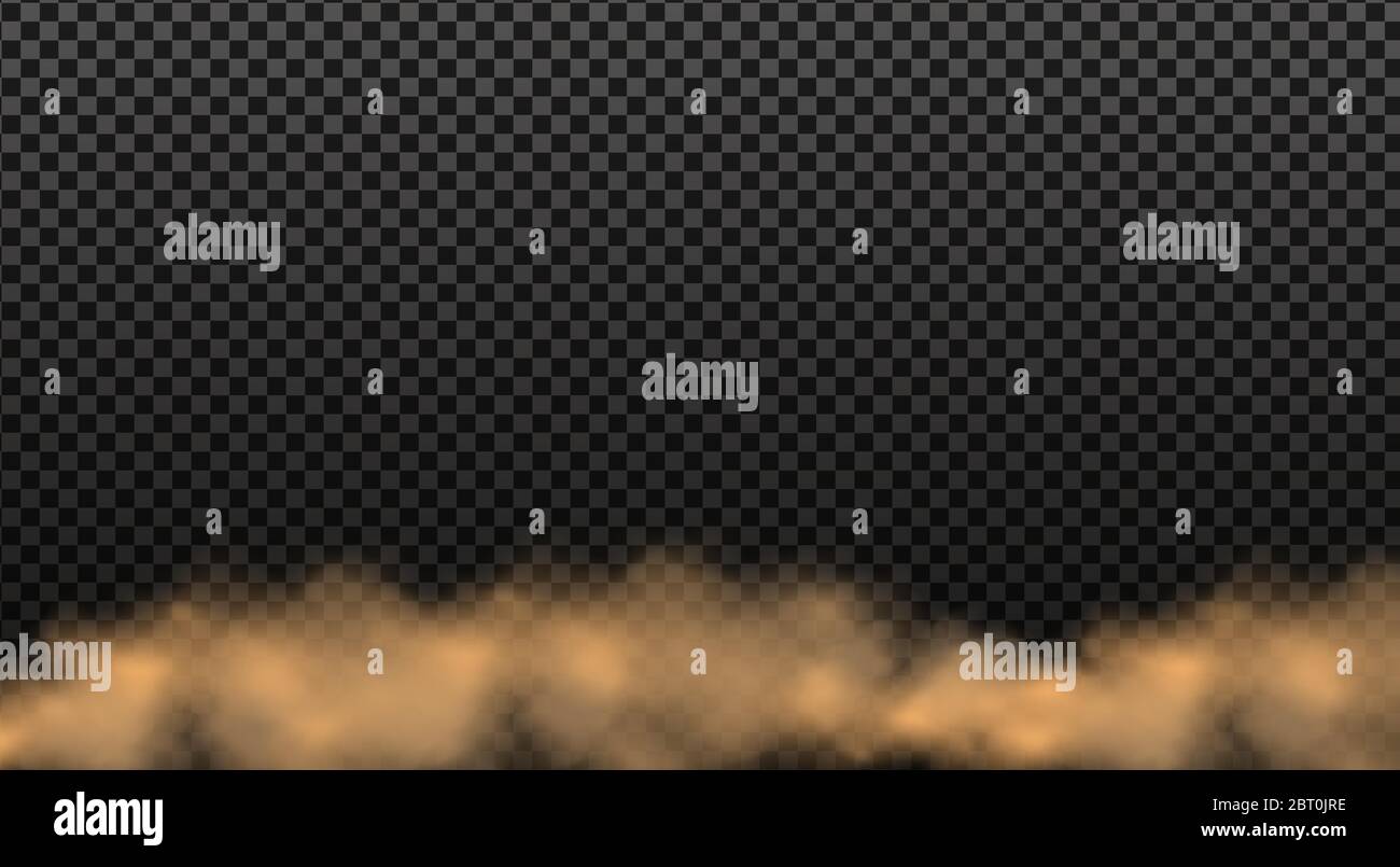 La poussière se trouble avec des particules de saleté, de fumée de cigarette, de smog, de terre et de sable. Illustration de Vecteur