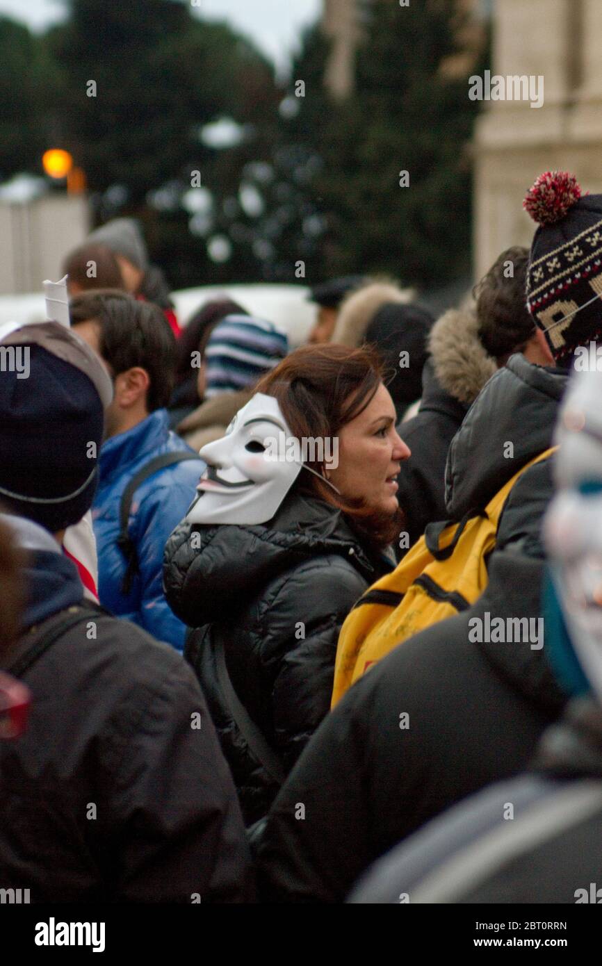 'Journée d'un piacère', meeting movimento 5 stelle, Piazza San Giovanni, Roma, 22 febbraio 2013 Banque D'Images