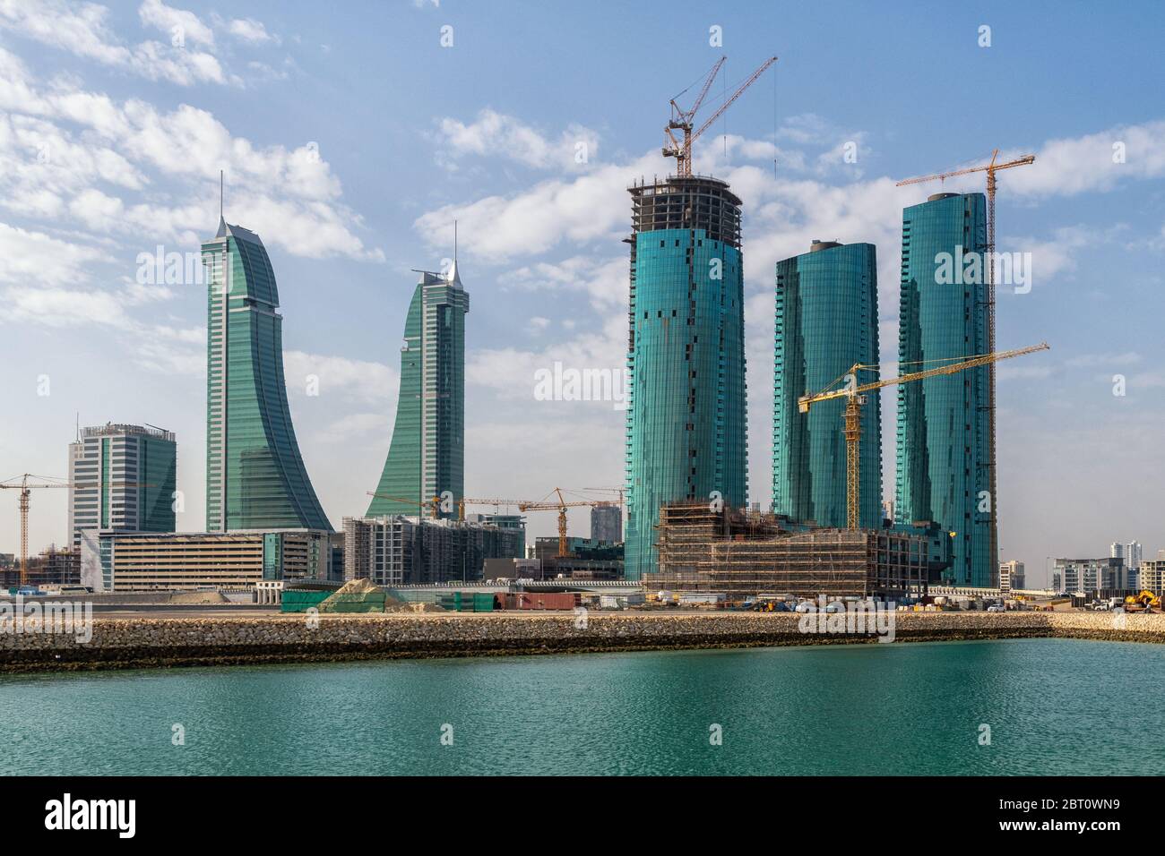 La ligne d'horizon de Manamah à Bahreïn Banque D'Images