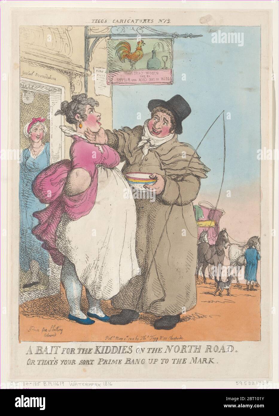 Un appât pour les enfants sur la route du Nord. Ou c'est votre sort Prime Bang up The Mark, [5 mai 1810], réimpression. Banque D'Images