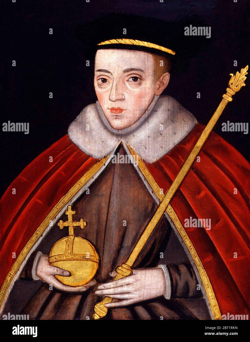 Roi Edward V d'Angleterre, portrait, huile sur panneau, début 16thC par artiste inconnu Banque D'Images