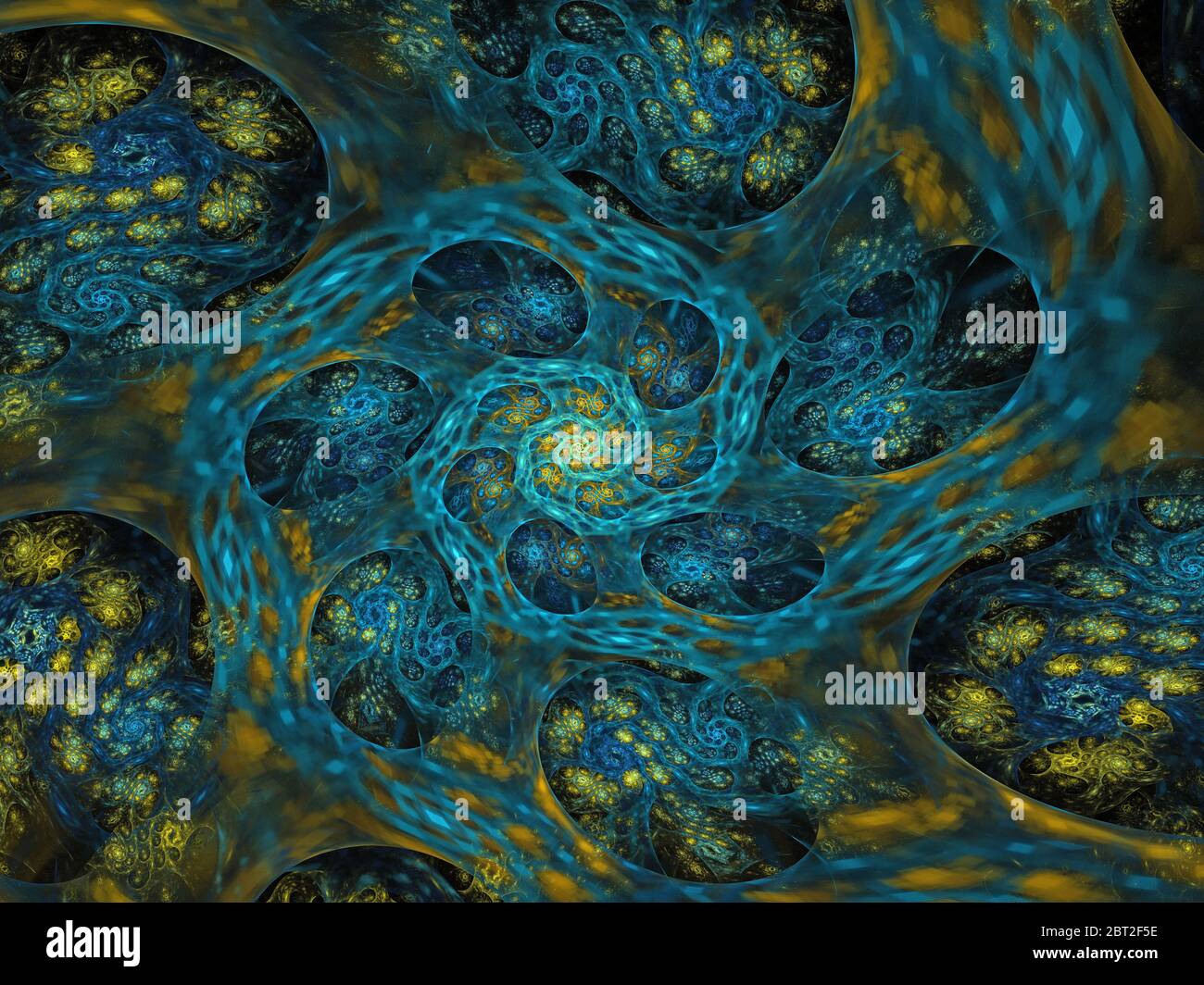 Résumé Ammonite flamme Fractal Art Banque D'Images