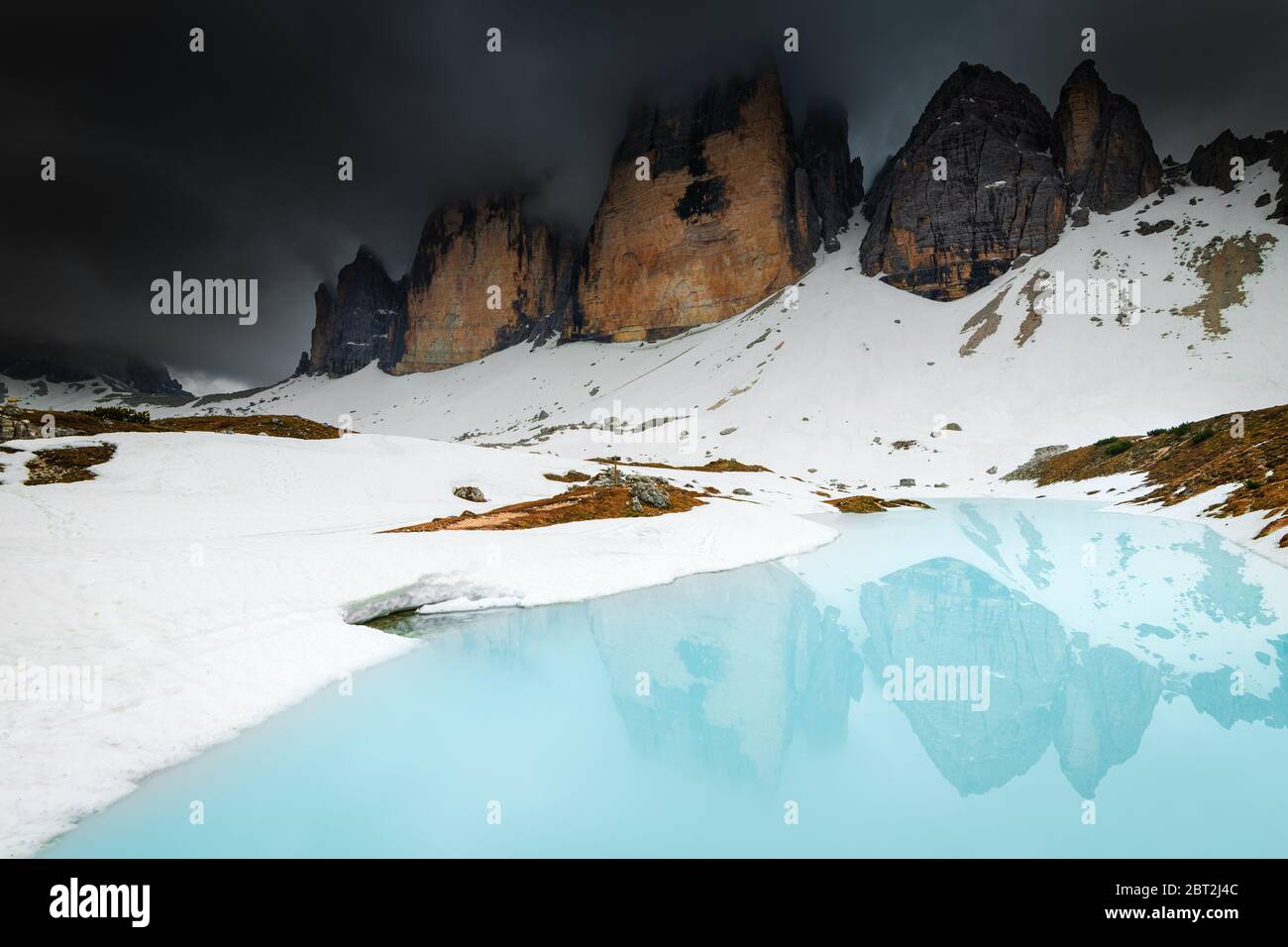 Tre Cime di Lavaredo, Dolomites, Tyrol du Sud, Italie Banque D'Images