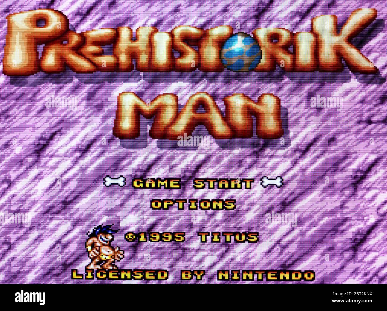 Prehistorik Man - SNES Super Nintendo - usage éditorial seulement Banque D'Images