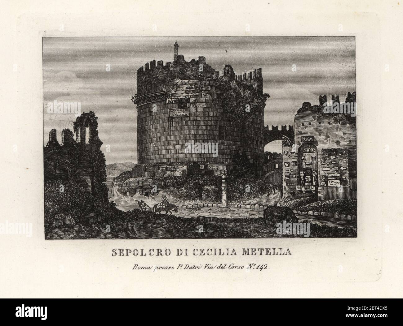 quot;Ponte Lucano e Sepolcro della Famiglia Plauzia vecino a Tivoli