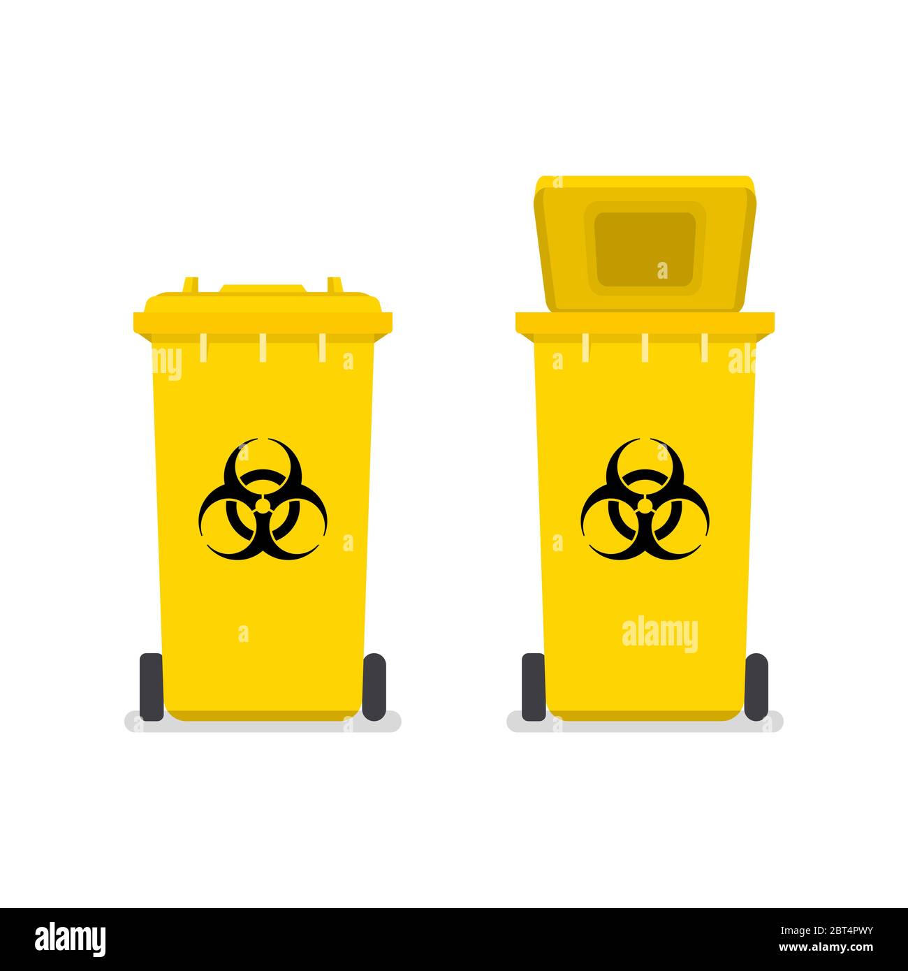 Poubelle à déchets médicaux. Panneau de déchets contaminés. Poubelle pour  déchets biologiques dangereux Image Vectorielle Stock - Alamy