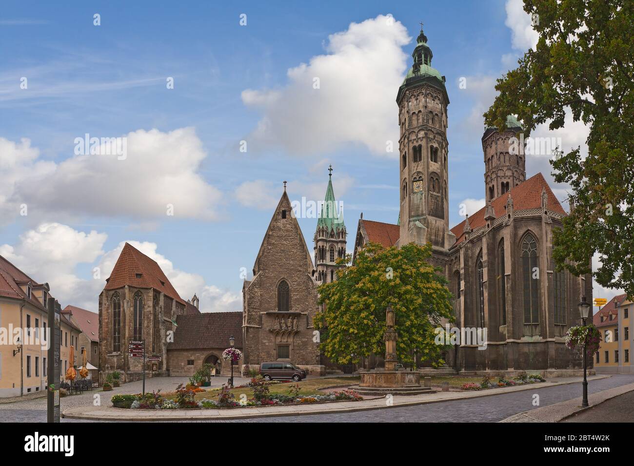 Tower, historique, église, cathédrale, SAXE-ANHALT, bâtiment, moyen-âge, Banque D'Images