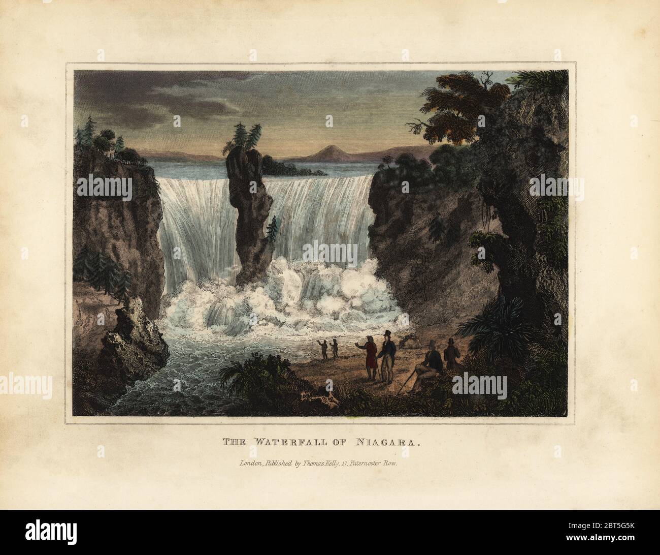 La chute d'eau de Niagara. Gravure en coperplate de couleur main de William Smellies traduction du comte Georges Buffons Histoire de la Terre et nature animée, Thomas Kelly, Londres, 1829. Banque D'Images