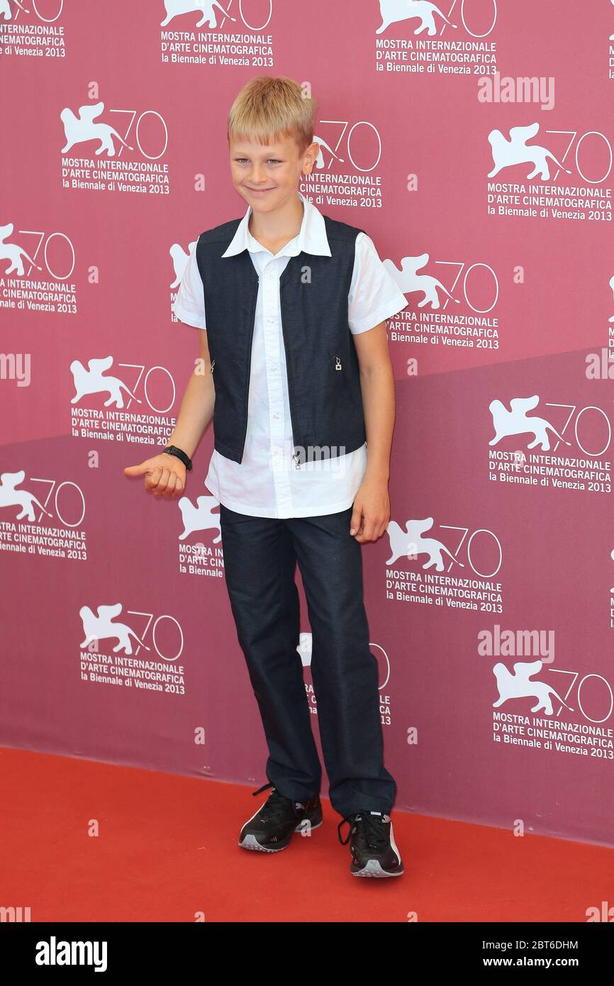 VENISE, ITALIE - 06 SEPTEMBRE : Matteo Marchel assiste au phocall de la Prima Neve lors du 70e Festival du film de Venise le 6 septembre 2013 à Venise Banque D'Images