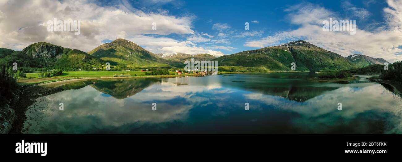 Panorama magnifique nature Norvège paysage naturel. Banque D'Images