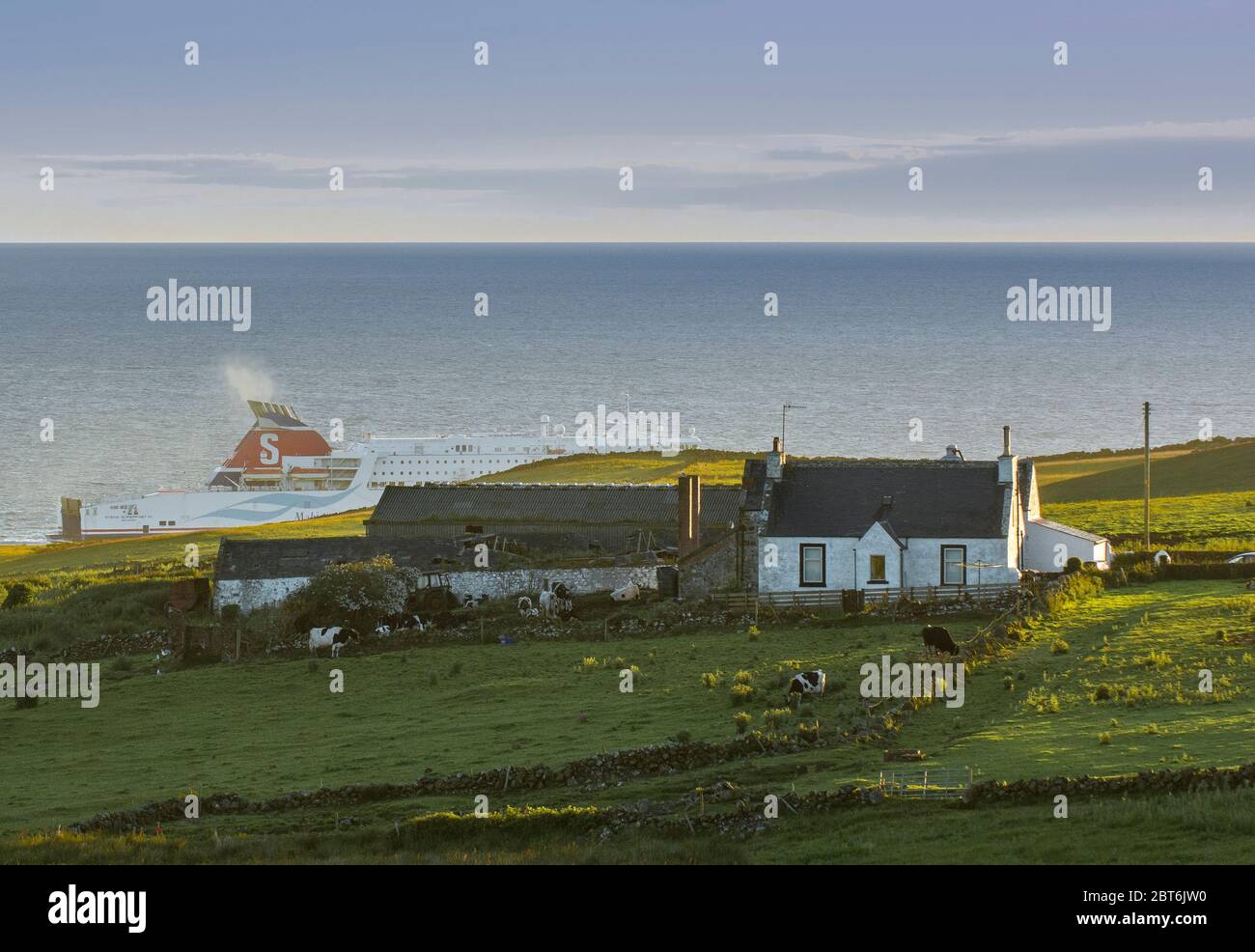 Stena Ferry et chalet isolé, Nord Rhinns de Galloway Banque D'Images
