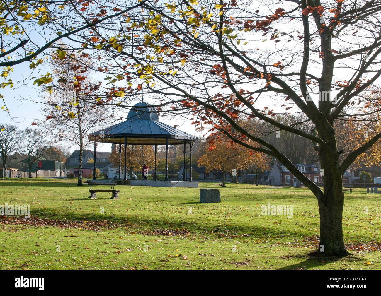 Parc Dalbeattie Colliston, kiosque à bande victorienne Banque D'Images