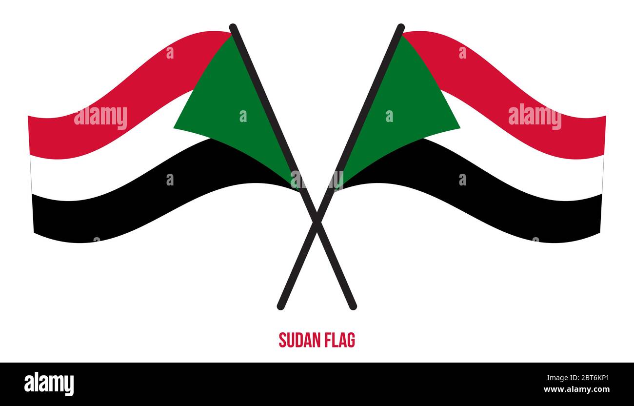 Drapeau Soudan Vector Illustration sur fond blanc. Soudan drapeau national. Illustration de Vecteur