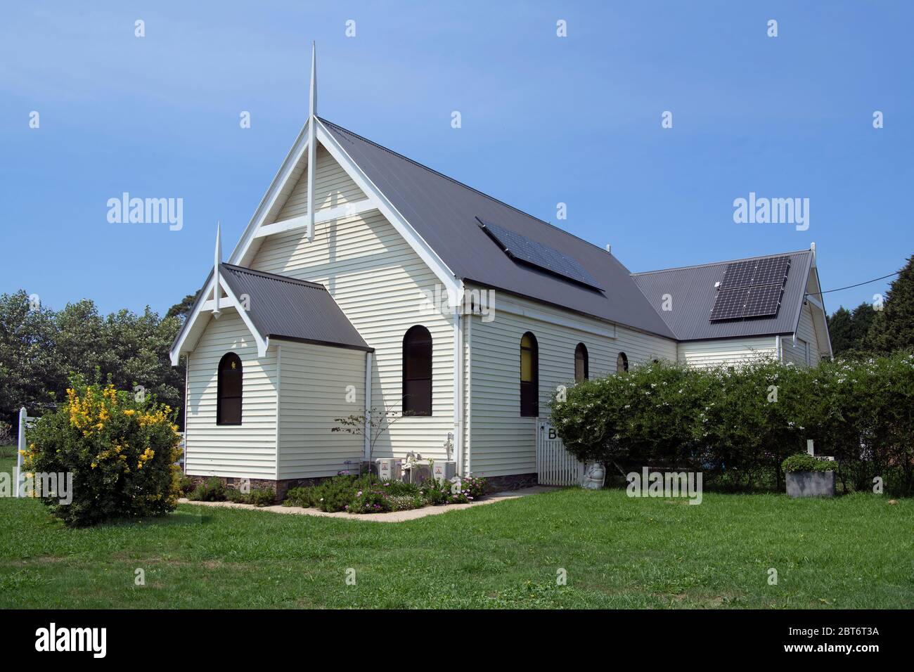 White Weatherboard Church Robertson Kangaroo Valley NSW Australie Banque D'Images