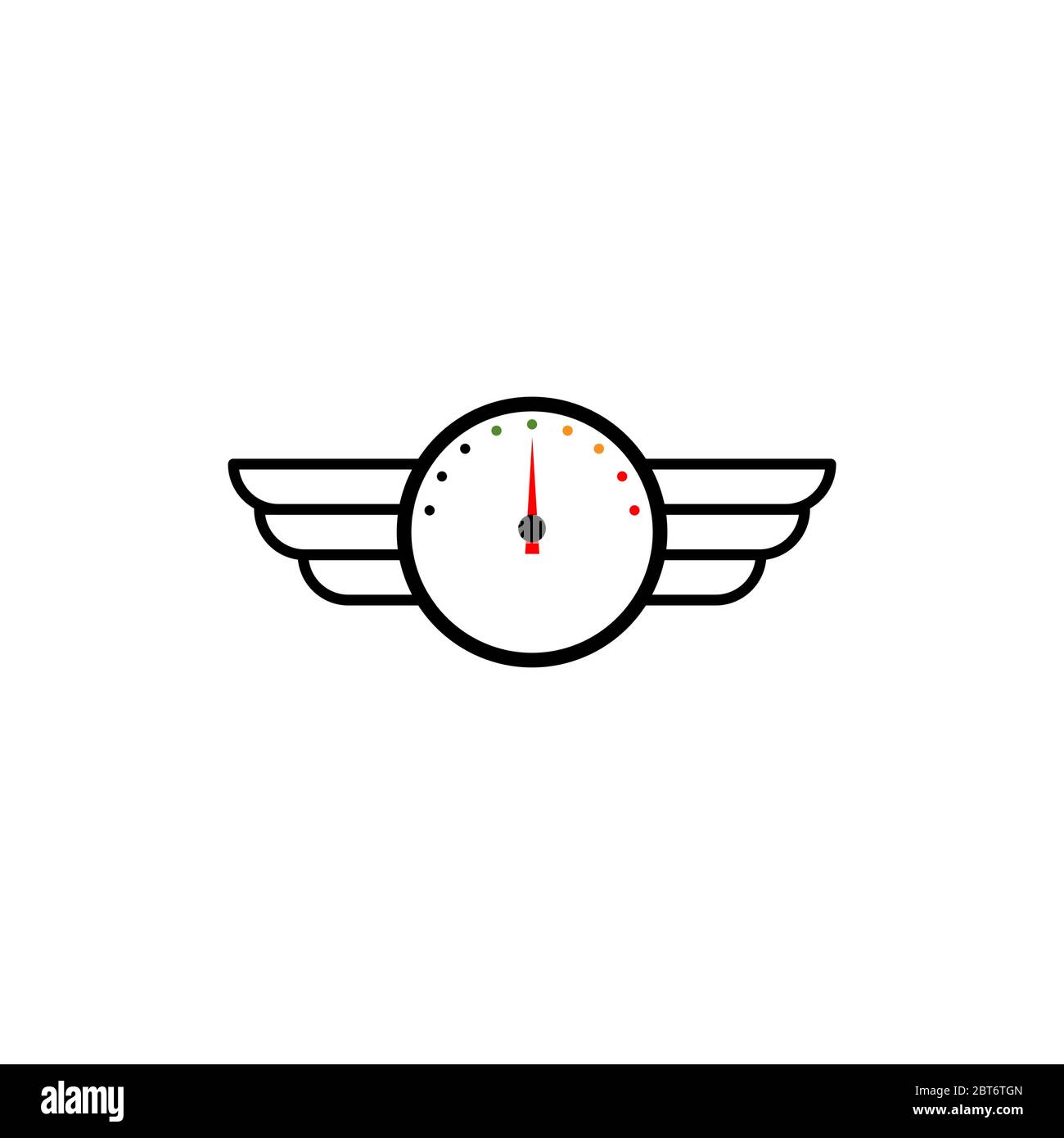 illustration du modèle de conception vectorielle des ailes du compteur de vitesse Illustration de Vecteur