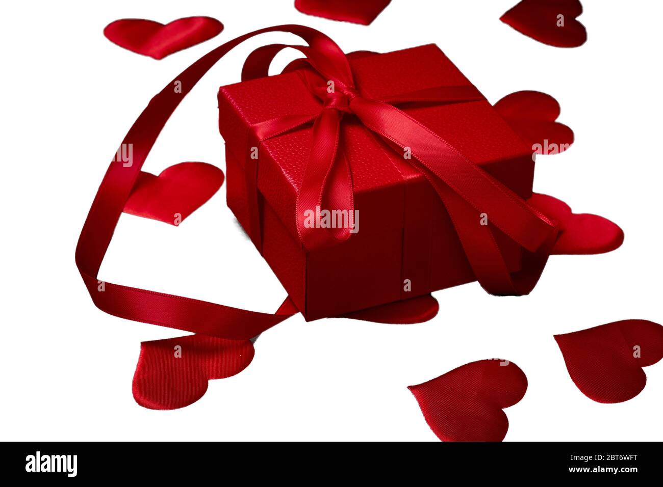 Saint Valentin Une Declaration D Amour Boite Rouge Avec Un Cadeau A Votre Cher Isole Photo Stock Alamy