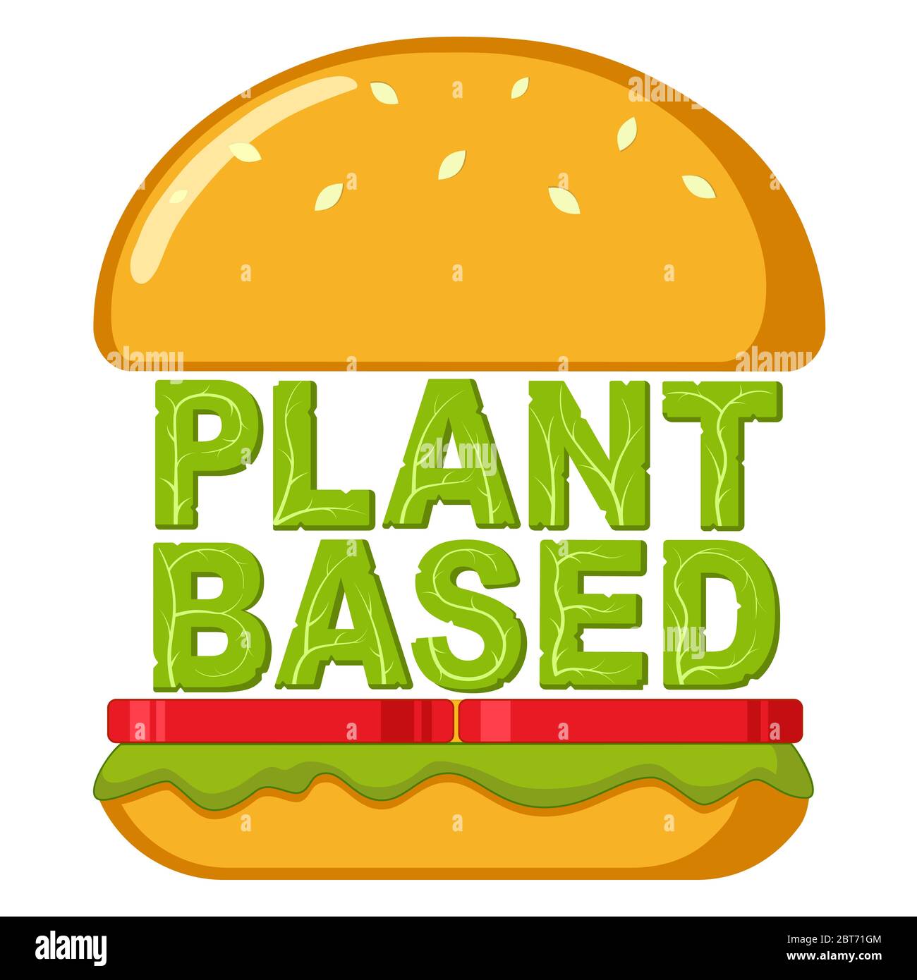 Un cheeseburger hors de la viande à base de plantes délicieux. Illustration vectorielle isolée sur fond blanc. Illustration de Vecteur