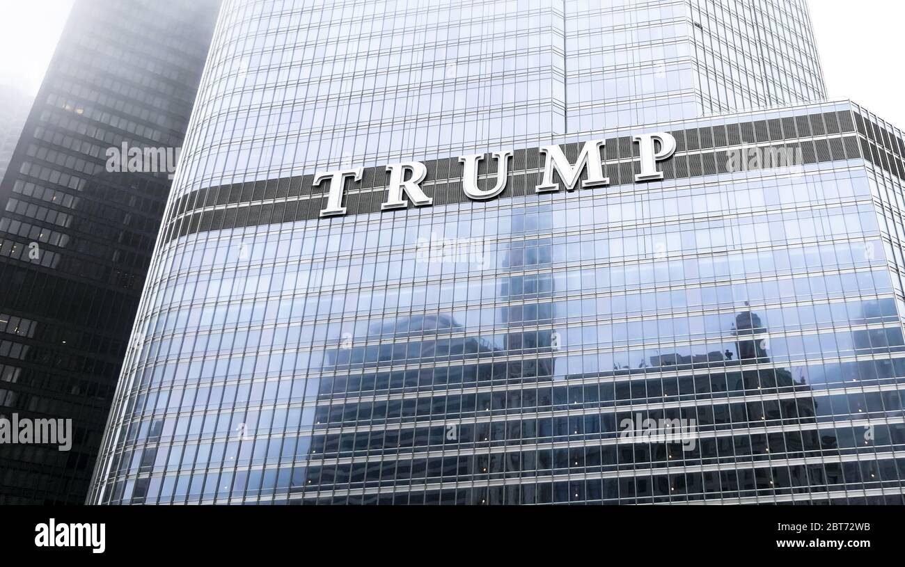 Vue sur la Trump Tower de Chicago Banque D'Images