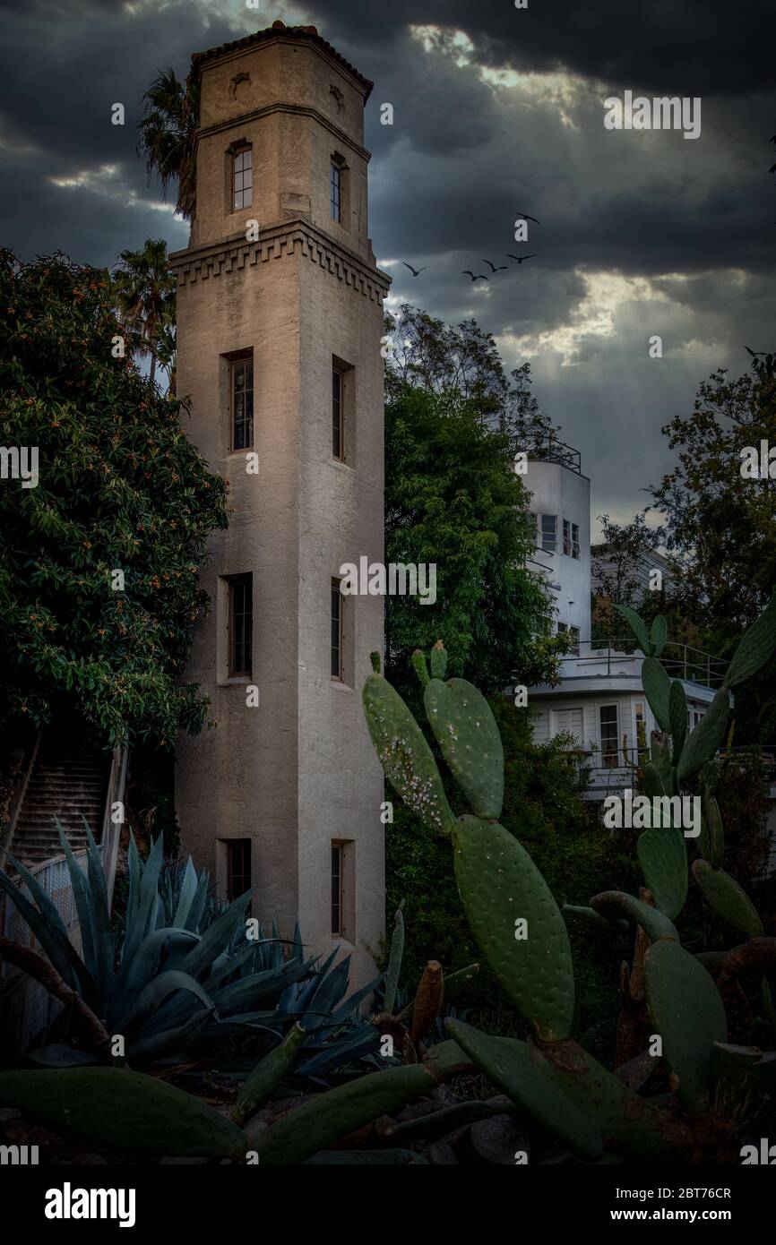 Hightower Drive Hollywood, Californie Banque D'Images