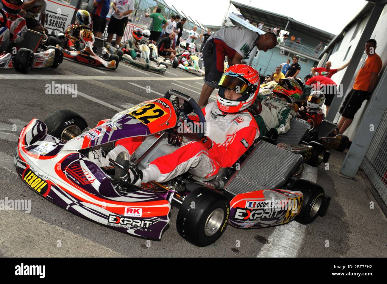 Esteban Ocon karting carrière. Banque D'Images