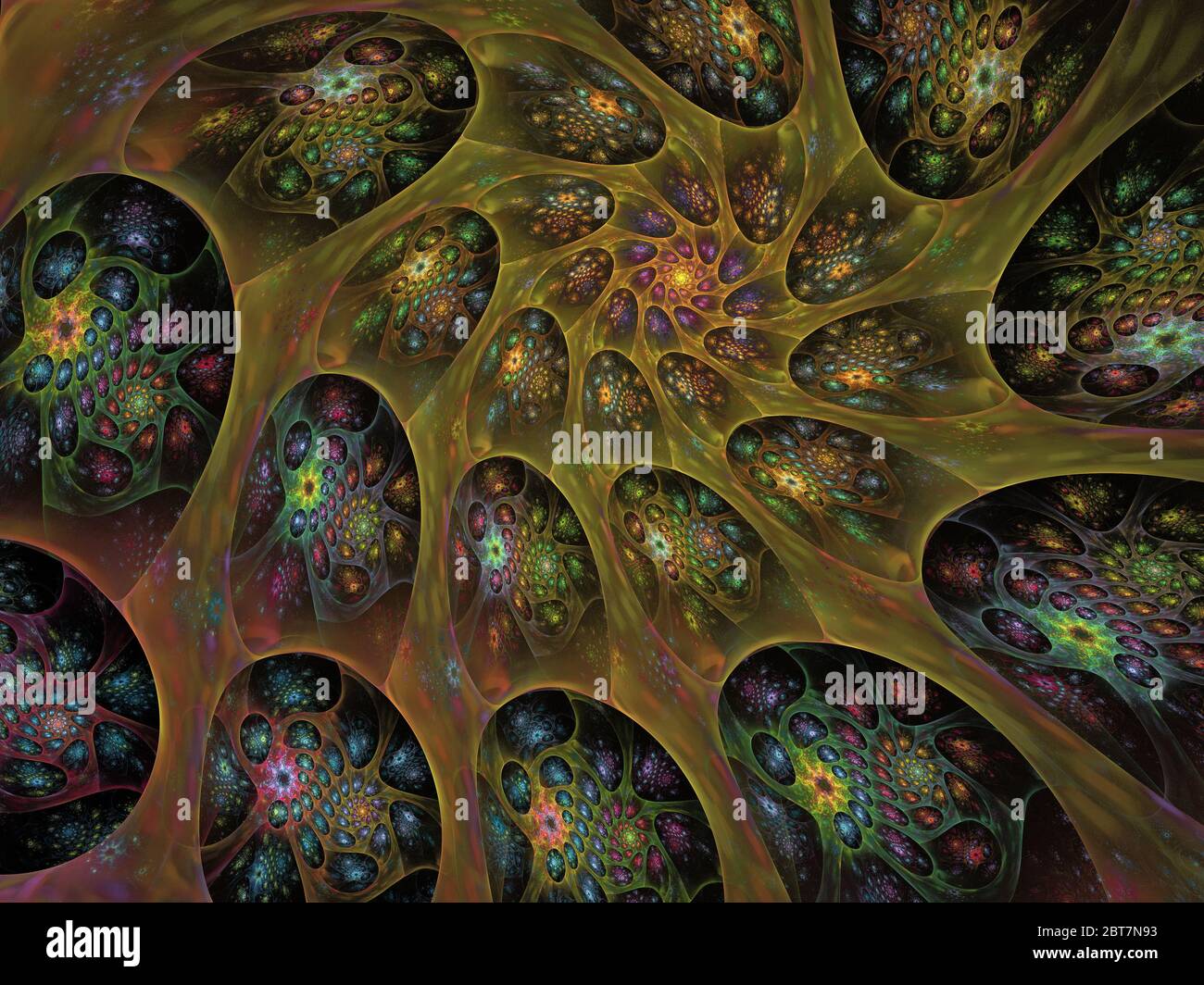 Résumé Ammonite flamme Fractal Art Banque D'Images