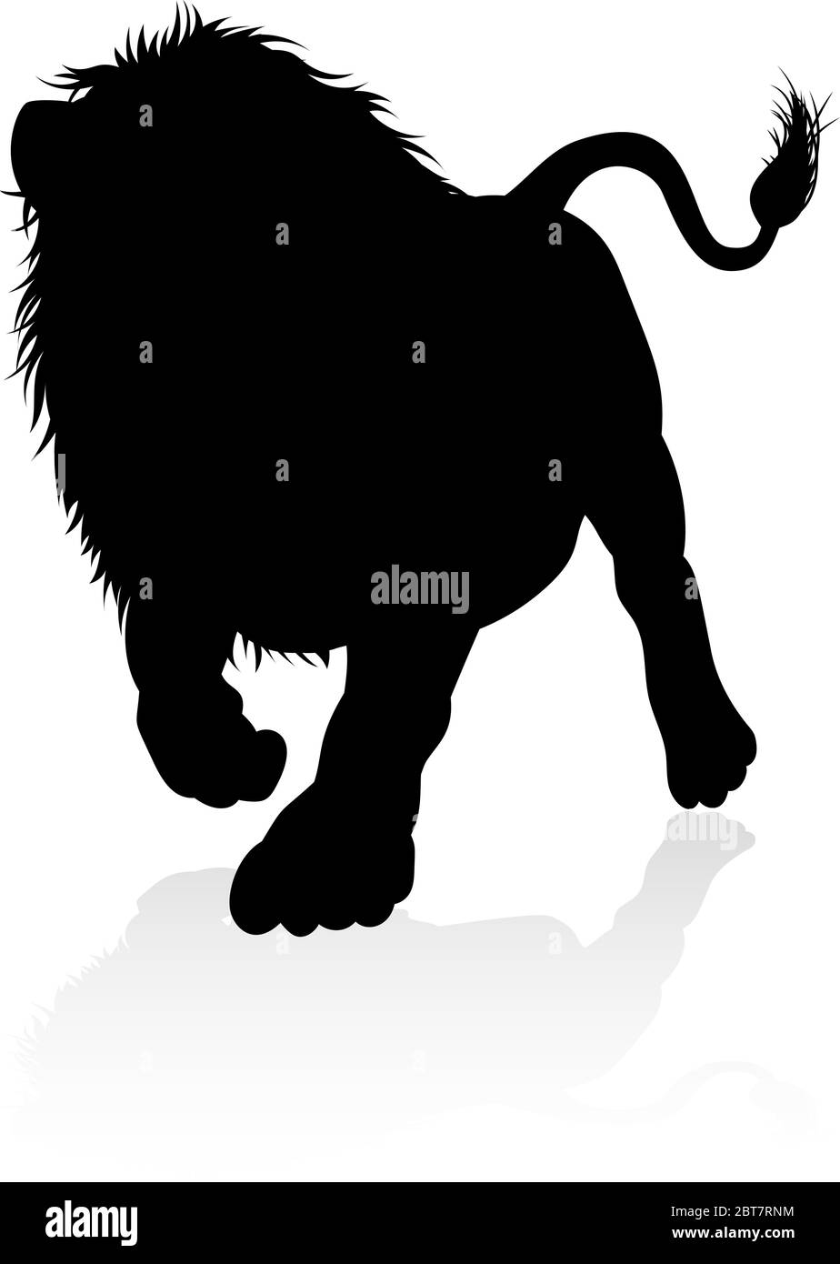 Lion Silhouette Illustration de Vecteur