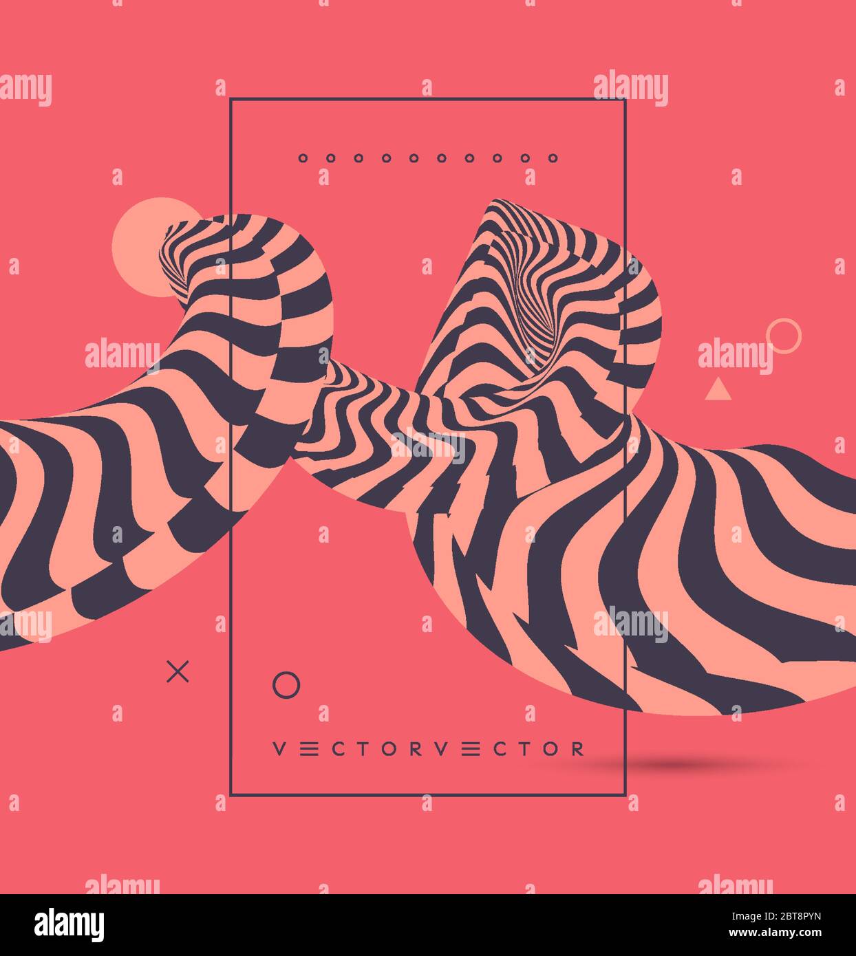 Arrière-plan avec illusion d'optique. Schéma peut être utilisé en tant que modèle pour brochure, rapport annuel, magazine, affiche, présentation, flyer et la bannière. 3d Illustration de Vecteur