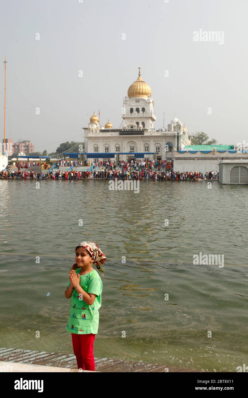 Bangla Sahib Gurudwara, New Delhi. La maison de culte et le meilleur lieu de pèlerinage et de tourisme à New Delhi. (Photo Copyright © Saji Maramon) Banque D'Images