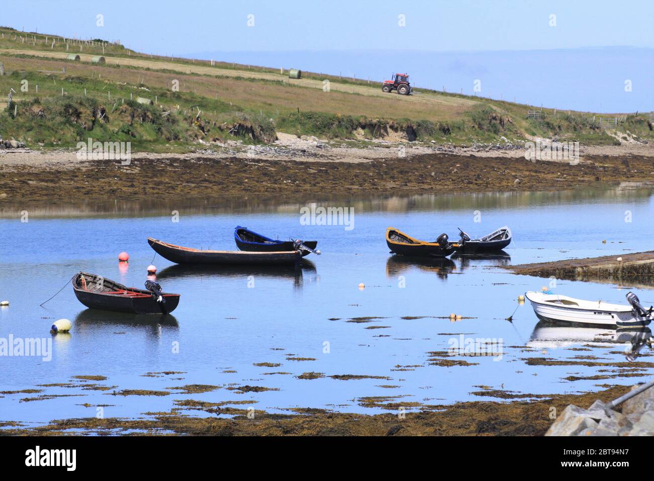 Currachs Fahy Connemara Galway Banque D'Images